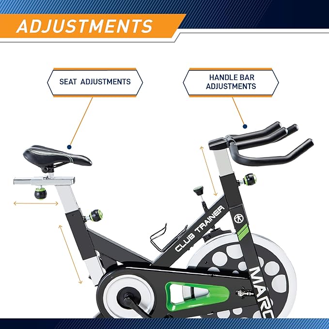 MARCY Club Revolution Bike Cycle Trainer for Cardio Exercise XJ-3220 Black