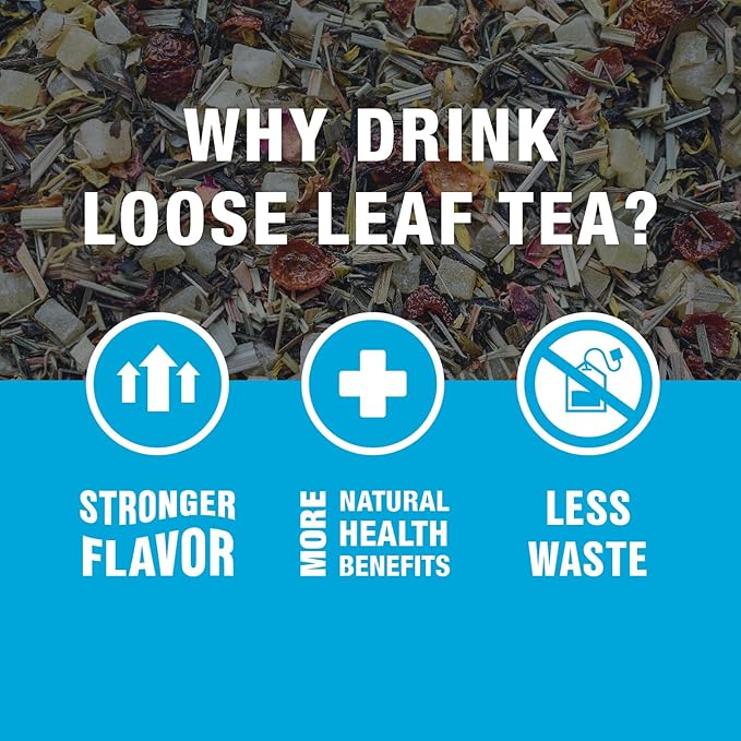 Tiesta Tea - Cantaloupe Cascade Tea, Loose Leaf, Fresh Melon White Tea, Premium Low Caffeine Tea Blend, Make Hot or Iced & Up to 25 Cups, 2.5 oz Resealable Pouch