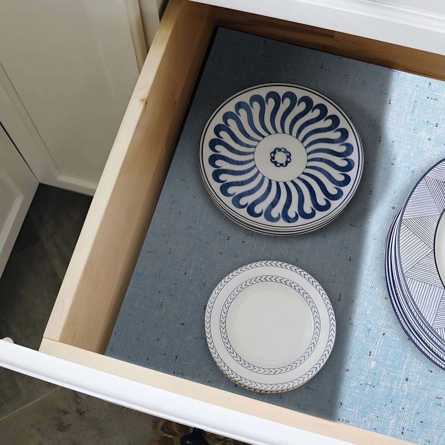 10 Rolls 20" W x 72" L Floral Drawer and Shelf Liner for Cabinets, Non-Adhesive Strong Grip Non-Slip Flower Shelf Cabinet Kitchen Shelf Liners for Kitchen Cabinets