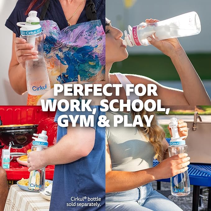 Cirkul GoSip Flavor Cartridge Variety Pack with Caffeine, 6-Pack (2 Blue Raspberry, 2 Black Cherry, 2 Strawberry Watermelon), No Sugar, Zero Calorie Drink Mix