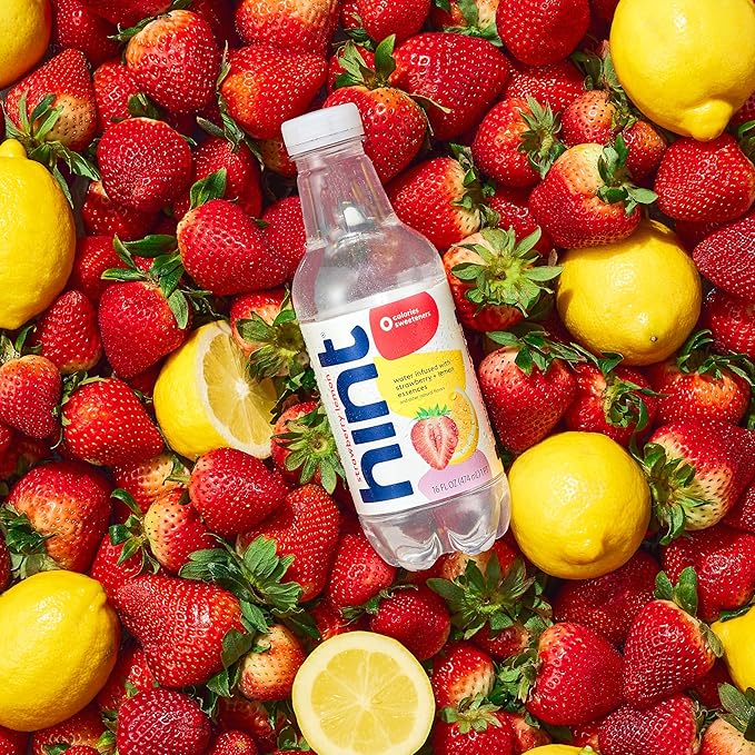 Hint Fruit-Infused Bottled Water, 4-Flavor Red Variety Pack - Sugar Free Flavored Water with Zero Calories, Natural Fruit Essences, and No Artificial Sweeteners - 16 Fl Oz (Pack of 12)