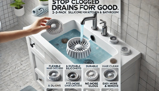 Stop Clogged Drains for Good: Couidl 2-Pack Silicone Hair Catchers for Kitchen & Bathroom