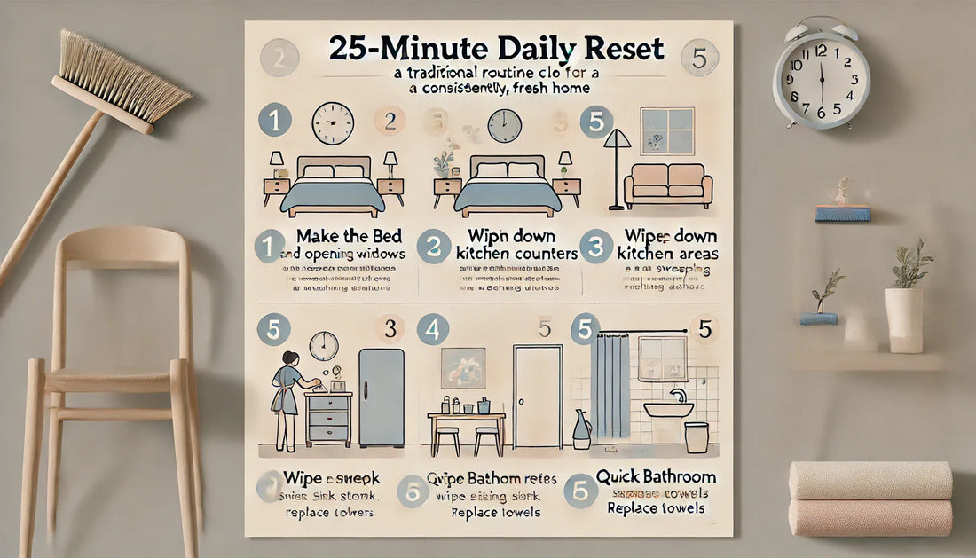25-Minute Daily Reset: A Traditional Routine for a Consistently Clean, Fresh Home