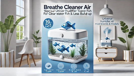 Breathe Cleaner Air: 16PCS Universal Humidifier Tank Cleaner Fish for Clear Water & Less Build-Up
