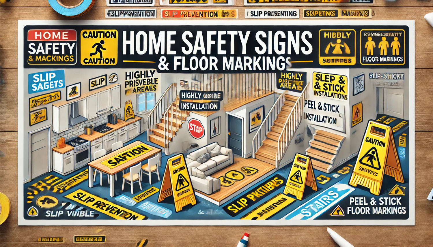 Home Safety Signs & Floor Markings