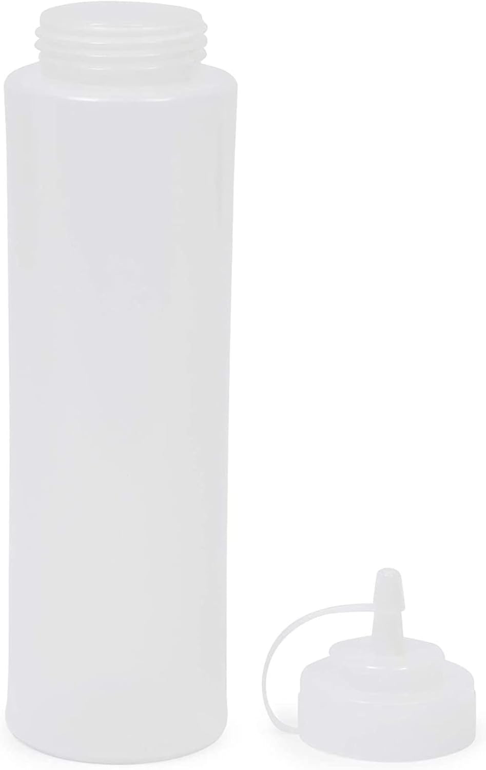 Juvale Condiment Squeeze Bottles for Sauces & Dressings - 29 Oz Clear Plastic 6-Pack - Leak-Proof Durable Dispenser Bottles for Liquids - Commercial Plastic Oil & Salad Dressing Dispenser