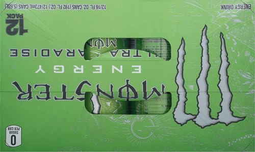 Monster Energy Ultra Paradise, Sugar Free Energy Drink, 16 Ounce (Pack of 12)