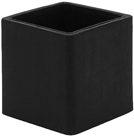 Flyshop Flexible Anti-Scratch PVC Patio Chair Table Leg Caps Tips Floor Protectors Square Furniture Covers, 20pcs, Black, 19 mm x 19 mm, 3/4" x 3/4"