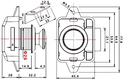 Encell Set of 5 Push Button Latch Cupboard for RV Camper Motor Home Caravan