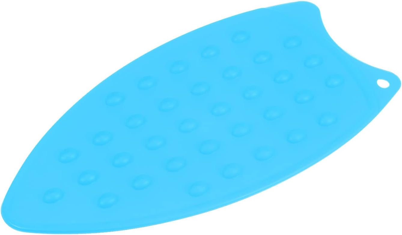 HARFINGTON Silicone Iron Rest Pad, Multipurpose Iron Hot Resistant Mat Iron Rest Plate for Ironing Board Hot Heat Resistant Steam Compact Mat, Blue