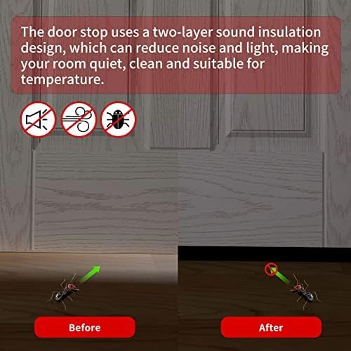 Weather Stripping Door Seal, 39' Length Cuttable, Strong Adhesive Door Sweep for Exterior and Interior Doors (2, White)