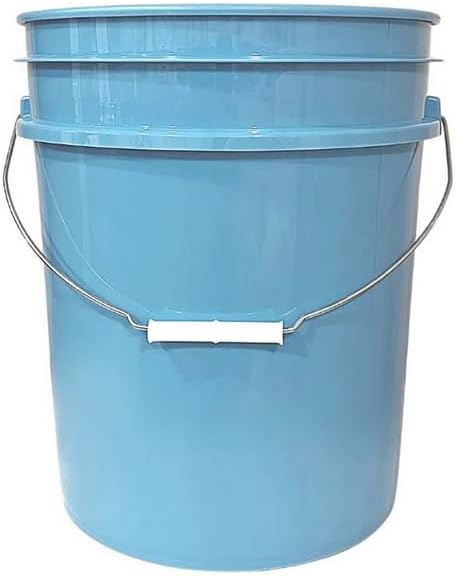 House Naturals 5 Gallon Premium HPDE Plastic Bucket - Made in USA Food Grade Storage Container, BPA Free All Purpose Pail (1, Light Blue)