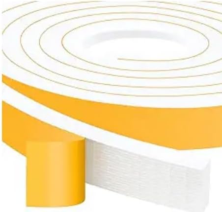 Upgraded Strong Adhesive Foam Weather Stripping Door Seal Insulation Tape for Insulating Door,Window, Air Conditioner Noise-Reduction Self Adhesive Sealing Weatherstrip (1 in x 1/2 in x 10 Ft)
