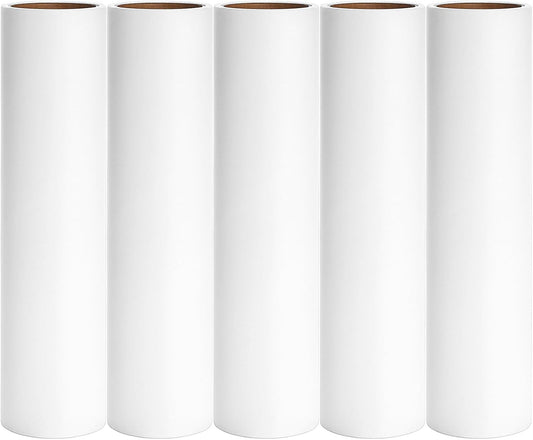 10 inch Mega Lint Roller Refills Compatible with Evercare Layers Smart Design Large Floor Lint Rollers Extreme Stick 10'' Wide Sticky Roller Refills 60 Sheets per Roll 5 Pack Total 300 Sheets