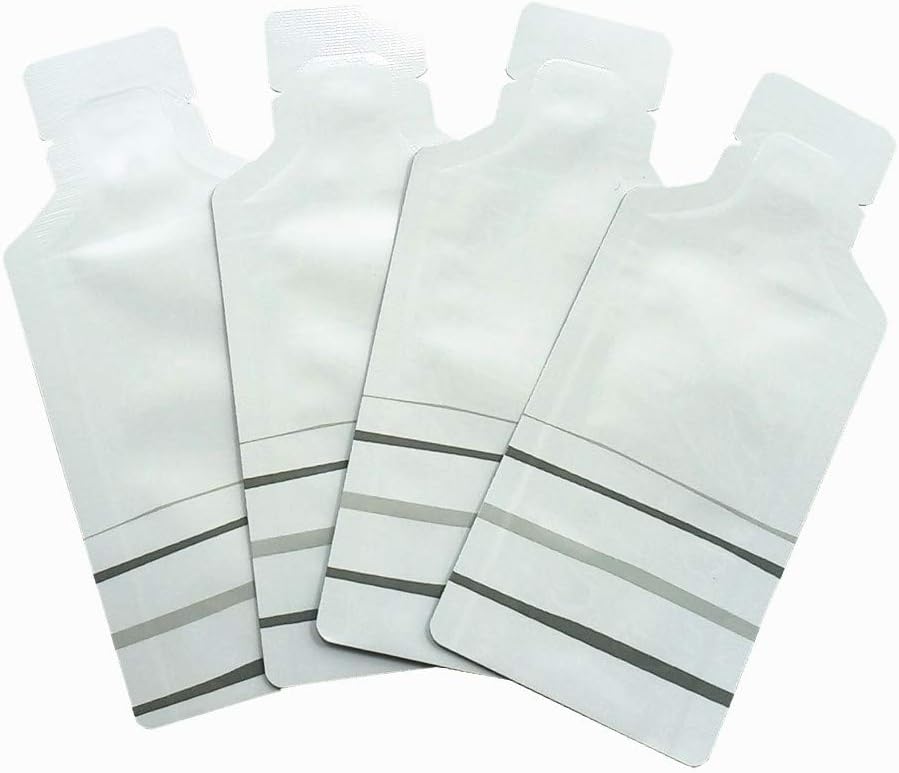 100 Pack 2.95x5.1 inch Heat Seal Sample Mylar Packets for Portable Travel Toiletries Empty Disposable Liquid Shampoo Pouch Single Serving Coffee Powder Condiments Food Storage (White)