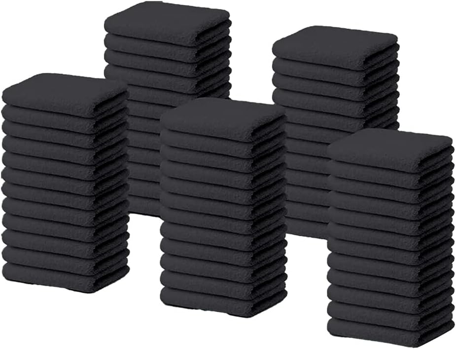 100% Cotton Terry Towel Cleaning Rags Grey 14'x17'|Pack of 60|Grade White Rags|Soft Large Cleaning Rags|Super Absorbent|Quick Dry|Multipurpose Towels|Restaurant Towels|Reusable Shop Rags