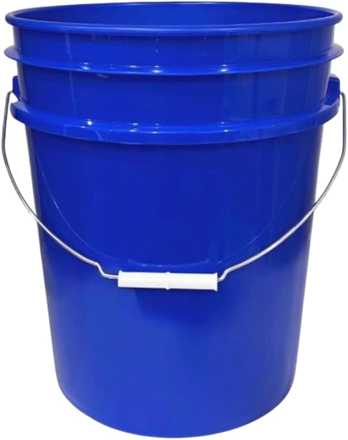 House Naturals 5 Gallon Premium HPDE Plastic Bucket - Made in USA Food Grade Storage Container, BPA Free All Purpose Pail (4, Reflex Blue)