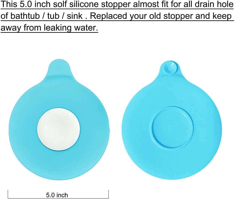 2PCS Silicome Tub Stopper, Bathtub Stopper, Tub Drain Stopper, Tub Plug, Bathtub Drain Cover, Bathtub Drain Plug, Bathroom Sink Stopper, Sink Drain Cover, Sink Plug
