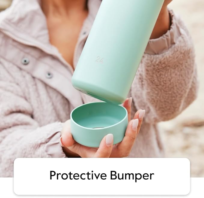 Takeya Actives Water Bottle with Spout Lid - Bottle with Double Stainless Steel Insulation - Dishwasher Safe & BPA-Free - Bottle with Spout Lid & Removable Bumper - 22 oz, Bluestone