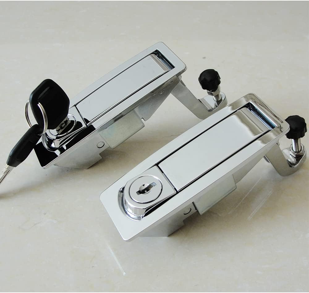 WJSKDQ 2PCS Compression Latch Lock Trigger Latch Lock Zinc Alloy Adjustable Lever Hand Operated Compression Latch Flush Silvers