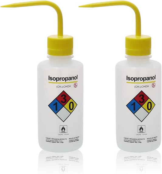 2pcs of Safety Wash Bottles, Vol.500ml 17oz, Isopropanol Wash Bottle, LDPE Material, LVM003