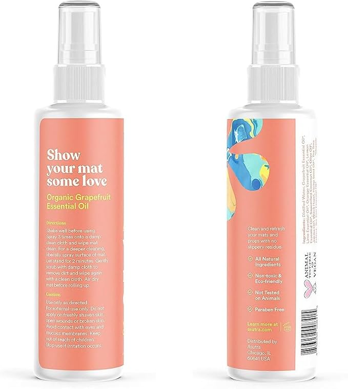 ASUTRA Yoga Mat Cleaner Spray Variety Pack (Lavender, Eucalyptus, Citrus), 4 fl oz Each (Pack of 3) - No Slippery Residue, Organic Essential Oils, Deep-Cleansing for Fitness Gear & Gym Equipment