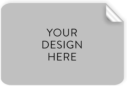 100 Custom Vinyl Stickers - Upload Your own Image, Text, Design, Logo - Personalized Logo Labels for Handmade, Packaging, Bottle, Jars, Candle, Brand Stickers (Gray, 4x2)