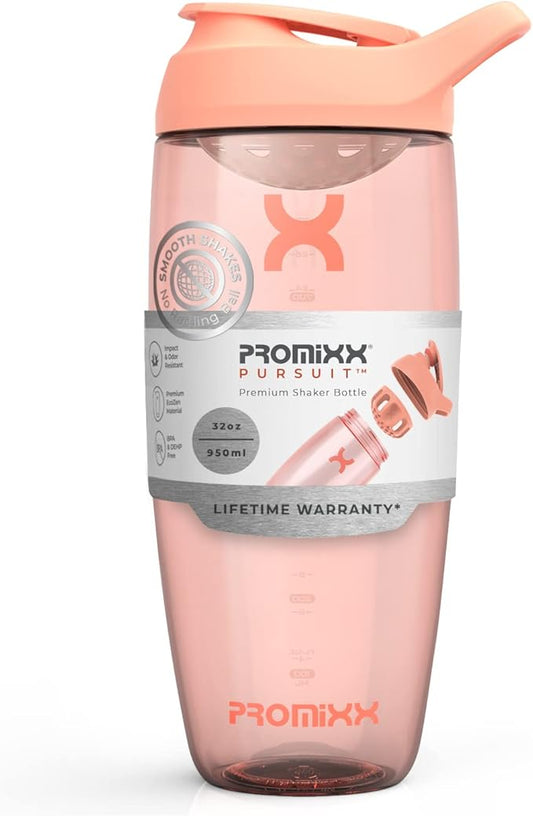 Promixx PURSUIT Protein Shaker Bottle – Premium Sports Shaker Bottles for Protein Mixes and Supplement Shakes – Easy Clean, Durable Protein Shaker Cup