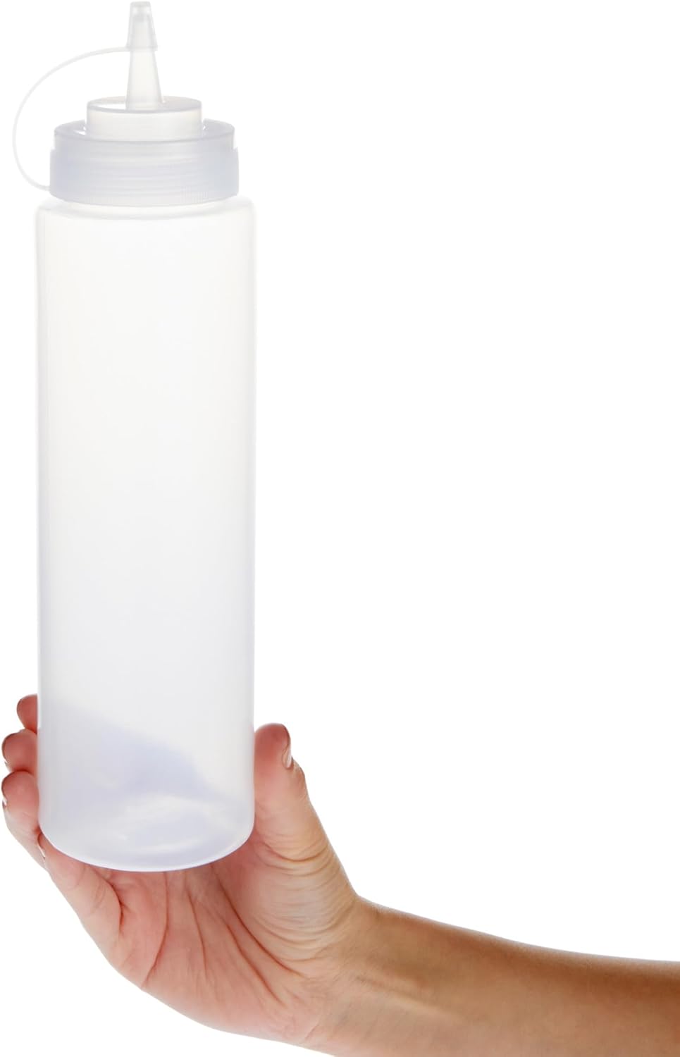 Stockroom Plus Condiment Squeeze Bottles - 24 oz, Clear, 6-Pack - Plastic Squeeze Bottle Set for Sauces & Condiments with Squirt Caps - Leak-Proof Reusable Sauce Containers