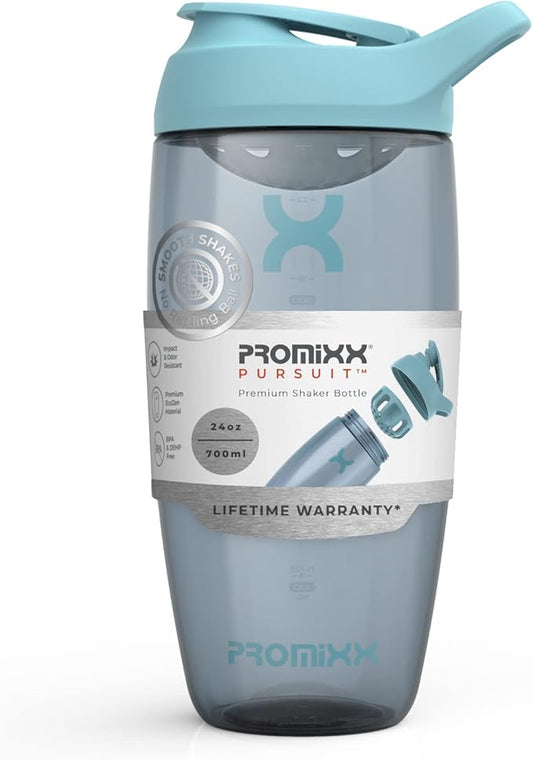 Promixx PURSUIT Protein Shaker Bottle – Premium Sports Shaker Bottles for Protein Mixes and Supplement Shakes – Easy Clean, Durable Protein Shaker Cup