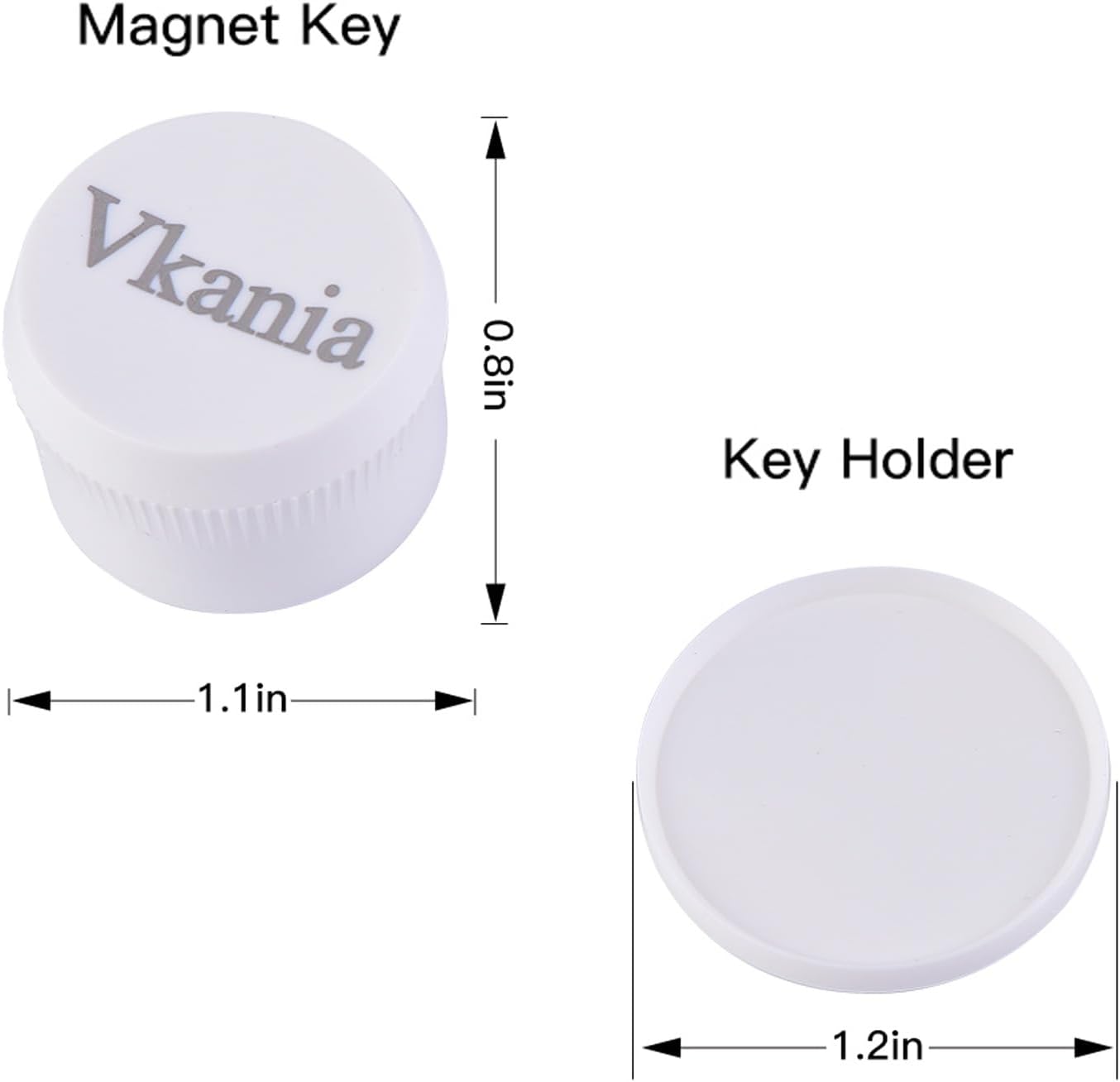 2 Pack Vkania Magnetic Cabinet Locks Keys - Extra Stronger Baby Proofing Magnet Drawer Replacement Key (2 Keys Only)