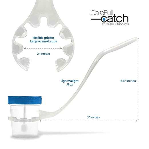 Pack of 50 Carefull Catch Specimen Cup Holder – Lightweight Handle & Adjustable Clasp for Clean and Stress-Free Sample Collection