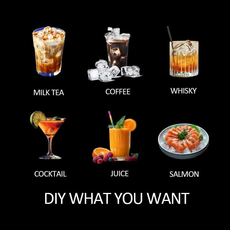 2 Pack Silicone 2 Inch Large Ice Cube Molds for Cocktails Wine Fruit and Bourbon Whiskey Easy Release Ice Cube Tray with Lid Ideal for Cold Drinks and Entertaining Gatherings (Grey)