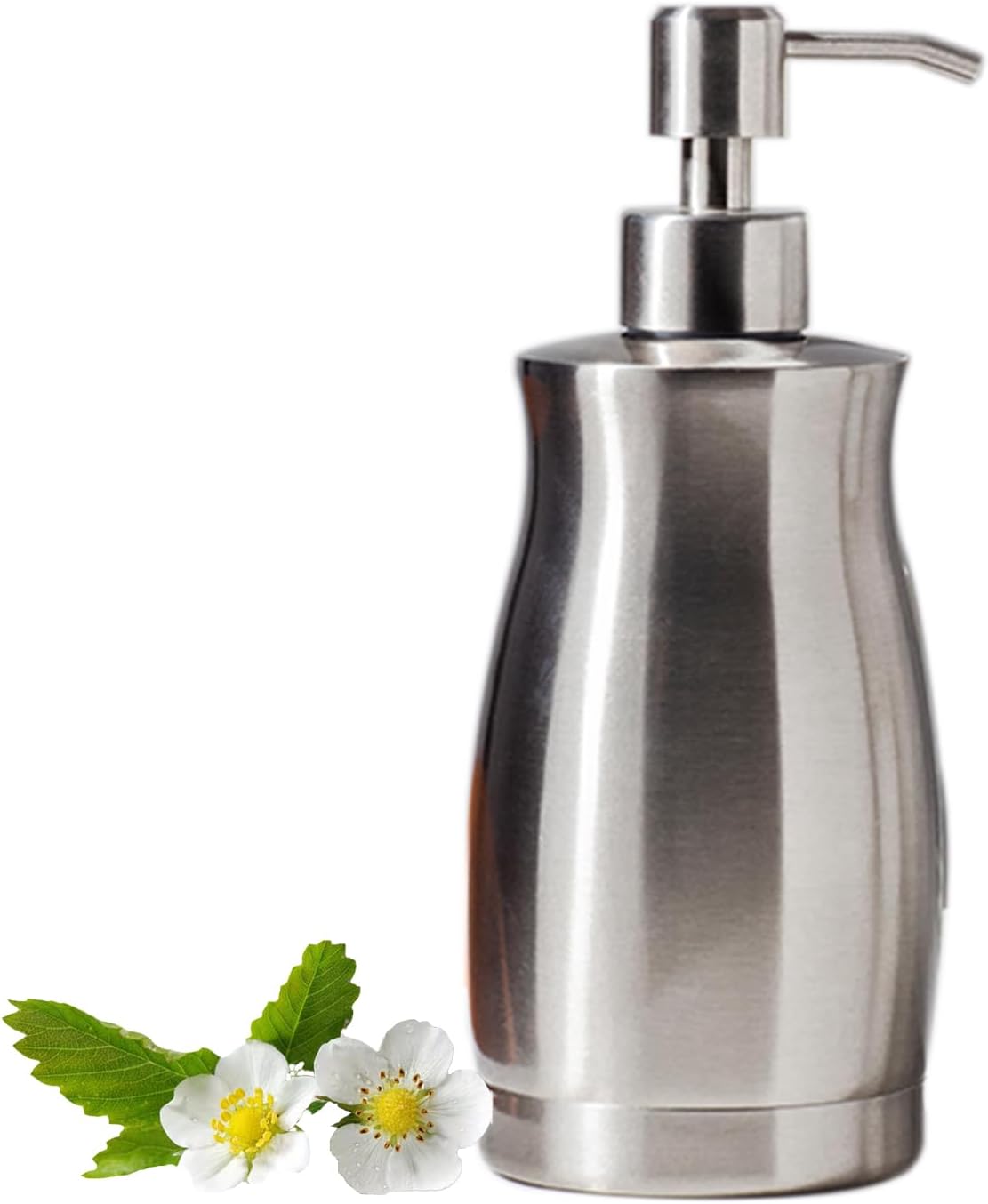 Brushed Stainless Steel Countertop Soap Dispenser Rust and Leak Resistant Hand Soap Pump with Funnel for Kitchen Countertops and Bathroom Dispensers (13.5 oz/400 ml)
