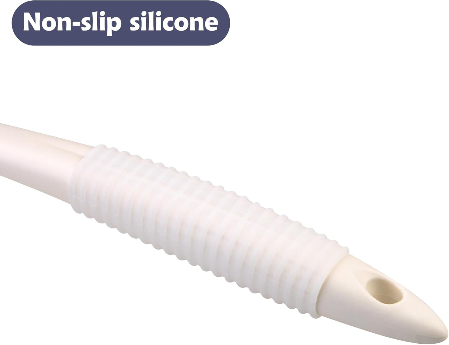 BEDELITE Back Bath Brush Long Handle for Shower of 2 - Soft Shower Brush for Men & Women,Back Brush Scrubber - 16.4" Long Skin Exfoliator for Body Bath Scrubber（2 Pack, Pink & Ivory）