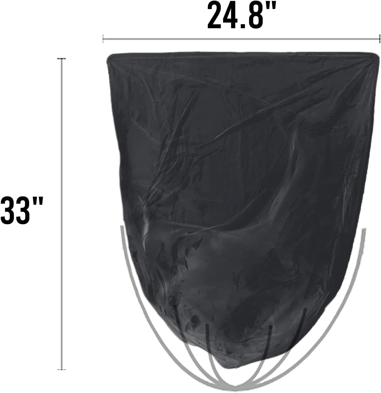 13 Gallon Trash Bags, 100 Count Black Tall Kitchen Garbage bags, Multi-purpose Trash Can Bin Liners for Bathroom, Office, Industrial, Commercial, Janitorial, Municipal, Recycling