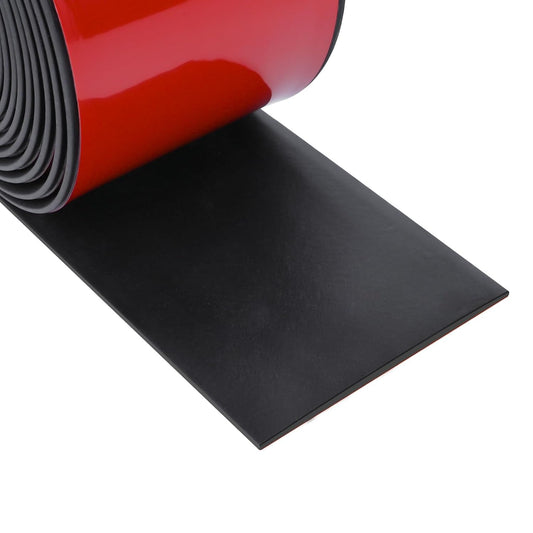 Neoprene Rubber Strips Self Adhesive Sheets, Rolls & Strips with Adhesive Backing Rubber Pads Self Stick Seal Gasket Tape for Matting Padding - 3” Wide x 1/16" Thick x 10' Long