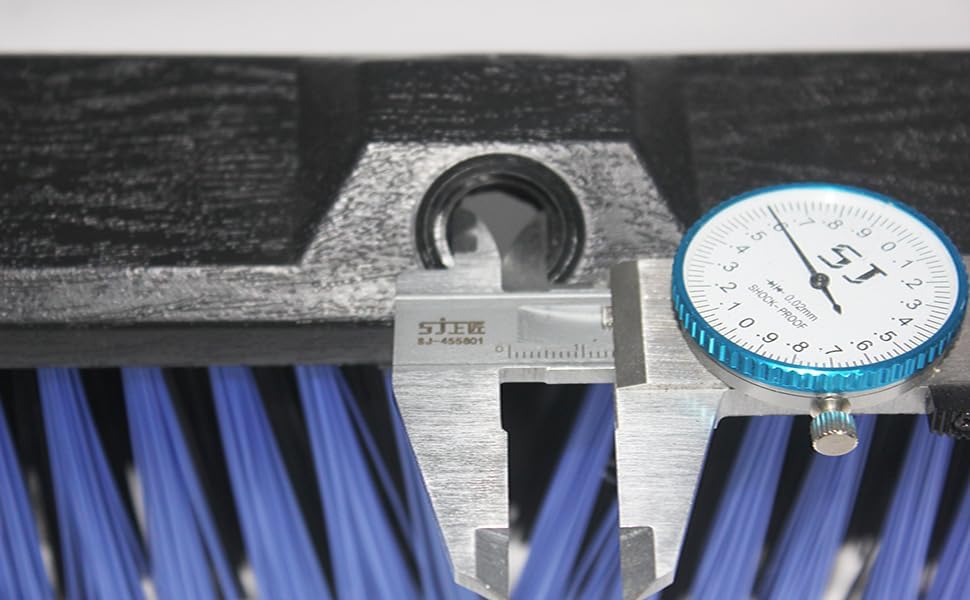 2PCS Push Broom Head Outdoor Large Stiff Bristle Broom Head - Excellent Cleaning Performance - Easy Installation Broom Head(Blue, 18 inches)