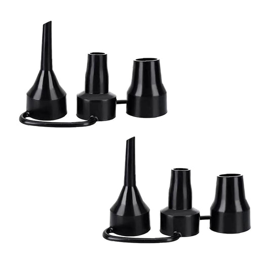 2pcs 3 Sizes Inflatable Pump Nozzles Head, Air Pump Replacement Nozzles, Plastic Pump Nozzles,Air Pump Inflator Adaptor Accessory for Partial Air Bed, Air Mattress Air Mattress Etc Durability