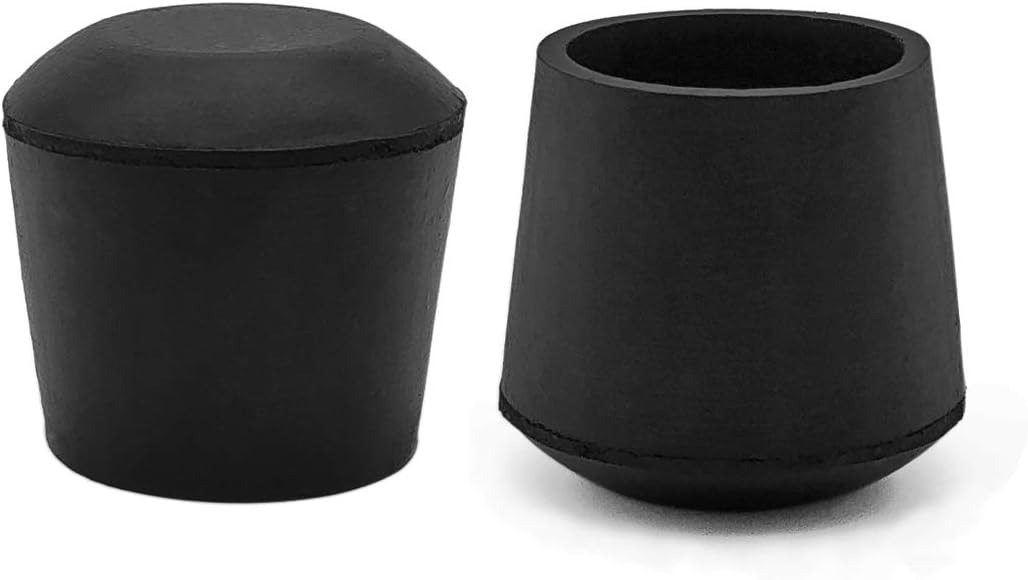 Flyshop Furniture Table Covers Non-Slip Durable Rubber Leg Tips Chair Leg Caps Floor Protectors Round Black 4PCS Size 28 mm, 1-1/8"