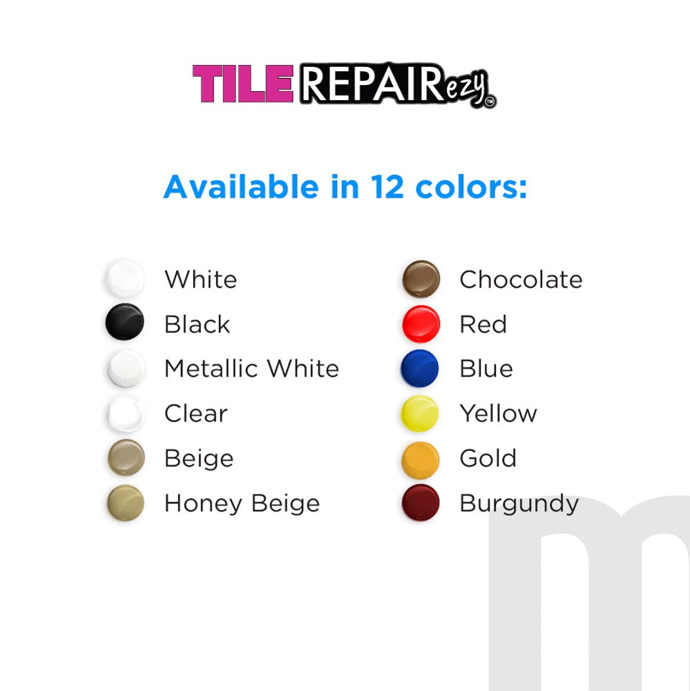 MagicEzy Tile Repairezy (Chocolate Brown) - Bathroom Floor Tile Repair Kit - Super Strong Tile Gap Filler - Easy Crack Repair and Chip Repair Like an Expert - for Porcelain and Ceramic Tiles