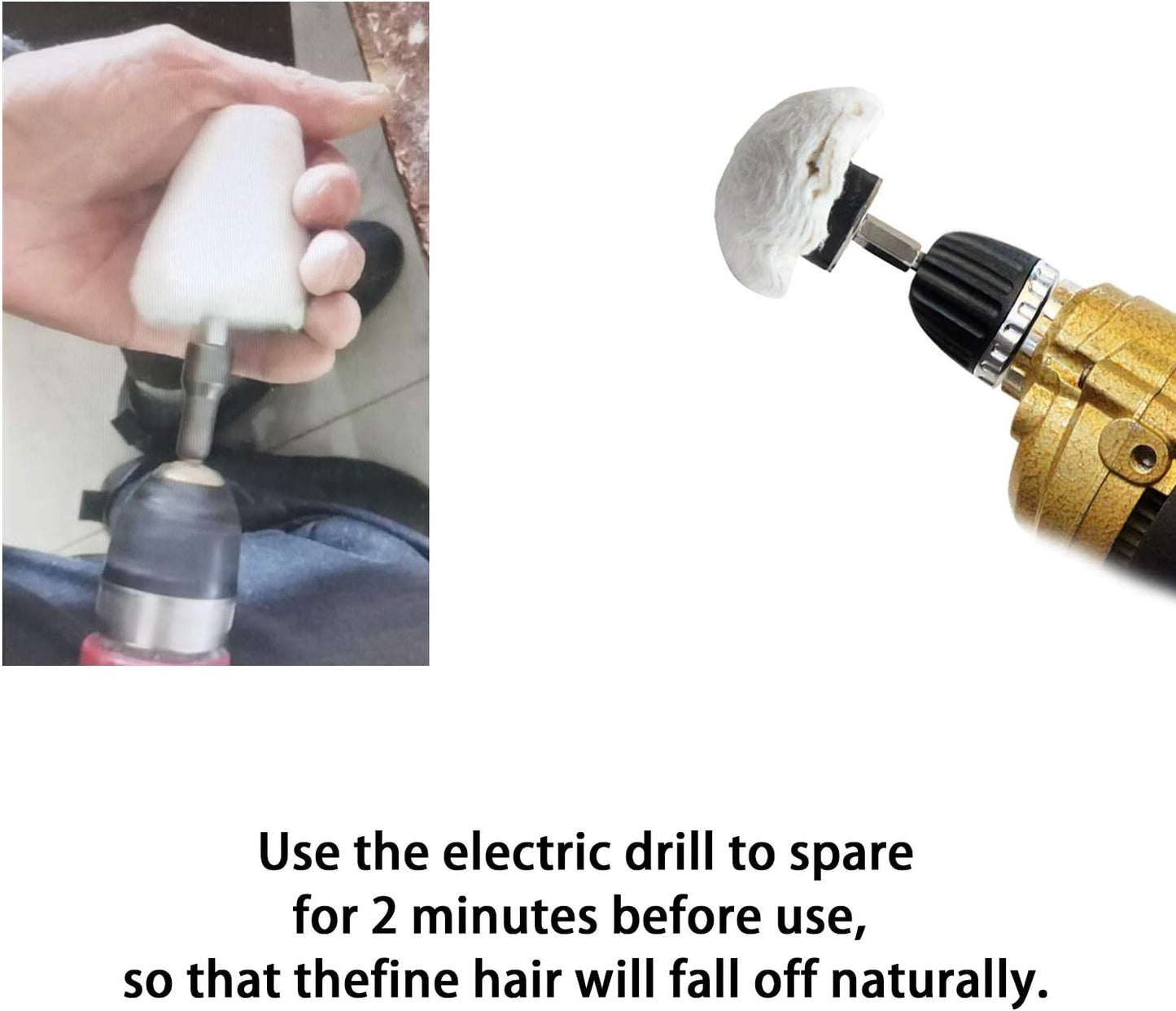 Polishing Pad Buffing Wheel Kit White Flannelette 12 Pack, for Drill for Metal Aluminum Stainless Steel Chrome Wood Plastic Ceramic Glass Woods Fabric Cotton Machine Jewelry etc