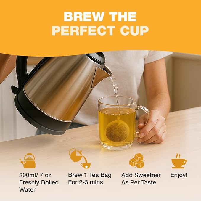 HANDPICK, Organic Turmeric Ginger Tea, 100 Eco-Conscious Tea Bags | Caffeine Free, Gluten Free, Non-GMO | 100% Pure Herbal Blend - Savory & Spicy