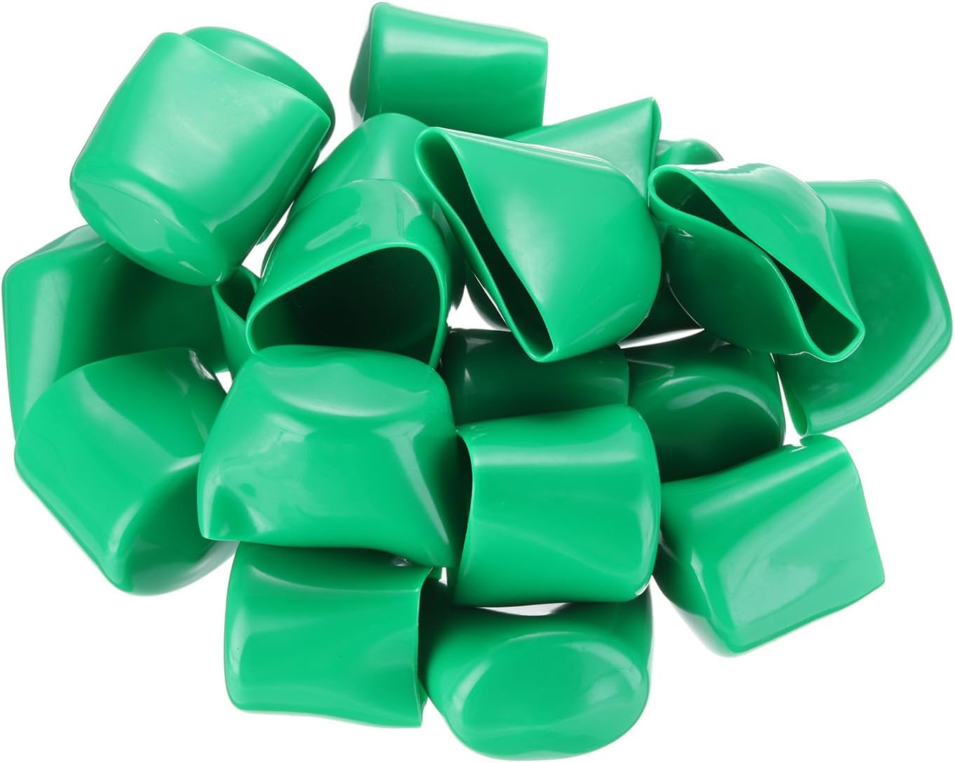 uxcell 20pcs Rubber End Caps 41mm(1 5/8") ID Vinyl PVC Round Tube Bolt Cap Cover Screw Thread Protectors Dark Green