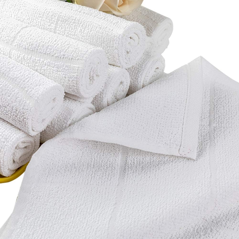 Glynniss Dishcloths Kitchen Highly Absorbent Dish Rags 100% Cotton Dish Cloths for Washing Dishes, Cleaning (11 x 11 Inches, 24 pcs, White)