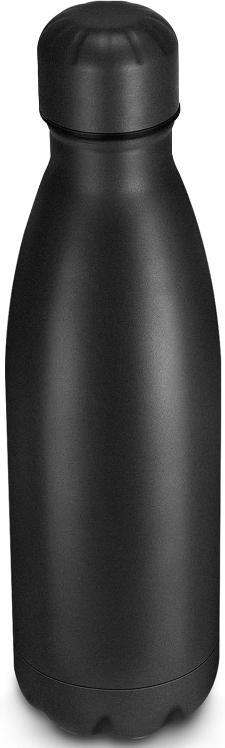 25oz Cola-Bottle Shaped Stainless Steel Leak-proof Water Bottle,Double Wall Vacuum Insulated Metal,Travel Mug For Sports Indoors & Outdoors,BPA-Free School Kids Flasks,Black(1 Pack)
