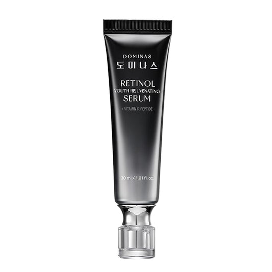 Korean DOMINAS Retinol Serum for Face (1fl oz) – Youth Rejuvenating Face Ampoule for Improving Fine Lines & Reducing Pigmentation, Skin Care for Day & Night Use. Vitamin C, Niacinamide, Peptide