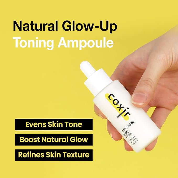 coxir TXA Niacinamide Toning Ampoule – Korean Face Serum with Tranexamic Acid & Vitamin C for Even Skin Tone, Radiance & Hydration – Calming and Lightweight – 50ml/1.69 fl.oz