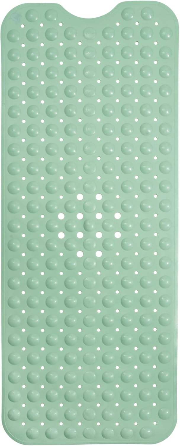 ENKOSI Bath Mat - Large Non Slip Bathtub & Shower Mat - Extra Long 40 x 16 Inch Bathroom Mats for Tub Nonslip Anti Slip Bathmats (40x16 Aqua Green 1-Pack)