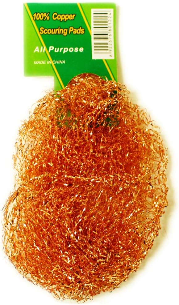 Copper Scouring Pad, Scrubbing Scour Pads 10 Pcs/Pack, Pure Copper, 13g / Pc